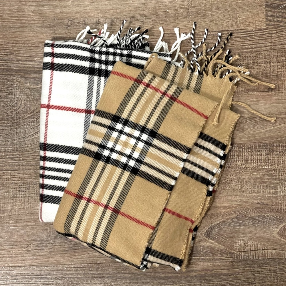 🍻 Plaid Scarf - Set of 2